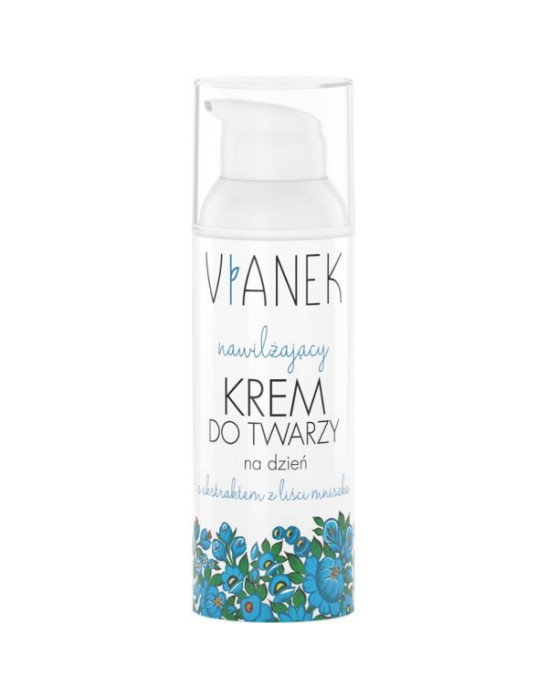 VIANEK NIEBIESKI - NAWILŻAJĄCY KREM DO TWARZY NA DZIEŃ z ekstraktem z liści mniszka -  50 ml