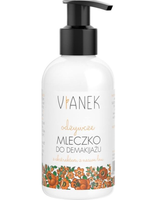 VIANEK POMARAŃCZOWY - ODŻYWCZE MLECZKO DO DEMAKIJAŻU Z EKSTRAKTEM Z NAION LNU - 150 ml