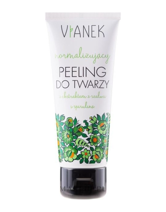 VIANEK ZIELONY - NORMALIZUJACY PEELING DO TWARZY Z KORUNDEM DO CERY PRZETŁUSZCZAJĄCEJ SIĘ -75 ml
