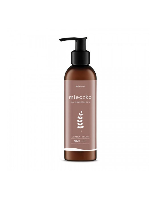 MLECZKO ZIOŁOWE NAWILŻAJĄCO - OCZYSZCZAJĄCE DO DEMAKIJAŻU LUKRECJA I SZAŁWIA - 200 ml Fitomed
