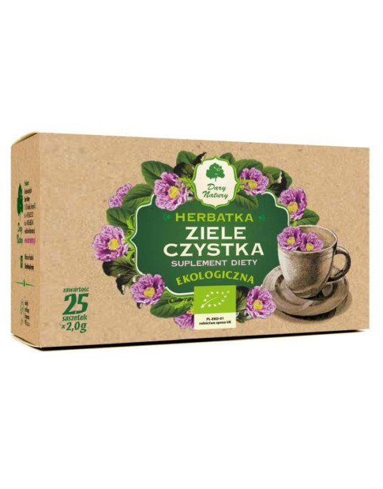 CZYSTEK ZIELE EKO 25X2G EKSPRESOWA - SUPLEMENT DIETY - DARY NATURY