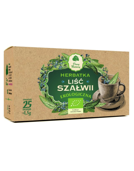 Herbatka Liść szałwii Dary Natury 25 x 1,5 g