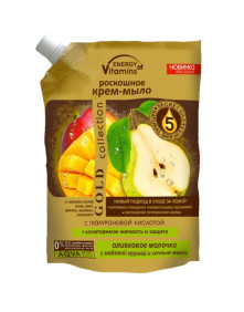 Mydło luksusowe oliwkowe z gruszką miodową i soczystym mango kremowe Alliance of Beauty 450 ml