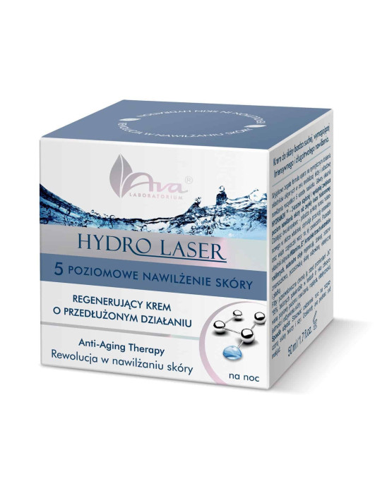 Hydro Laser regenerujący krem na noc do twarzy o przedłużonym działaniu 50 ml | Ava Laboratorium