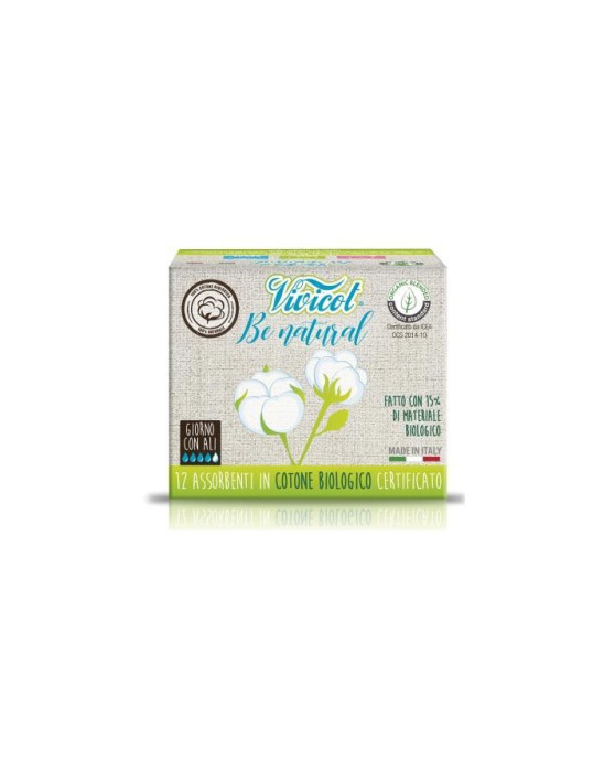 Podpaski na dzień ze skrzydełkami Vivicot Be Natural 12 szt.