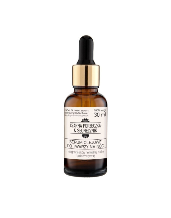 Serum olejowe do twarzy na noc 30 ml | Czarna porzeczka & Słonecznik