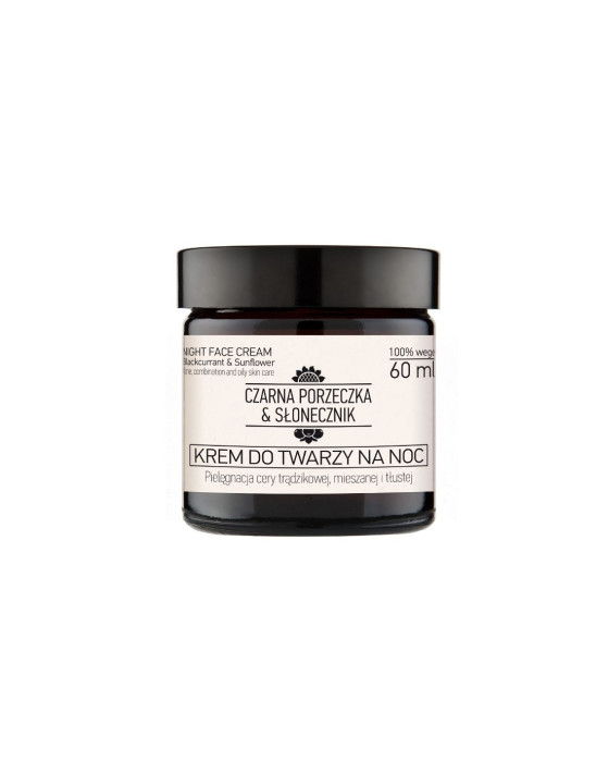 Krem do twarzy na noc 60 ml | Czarna porzeczka & Słonecznik