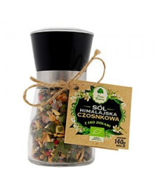 Sól himalajska z Eko ziołami CZOSNKOWA 140g młynek
