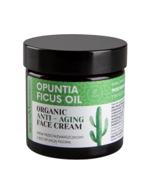 naturalny krem do twarzy i dekoltu z olejem z opuncji figowej, arganowym i jojoba - przeciwzmarszczkowy - 60ml