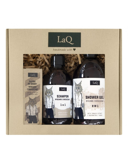 Zestaw Ryś: Żel pod prysznic 500 ml + szampon 300 ml + olej 30 ml