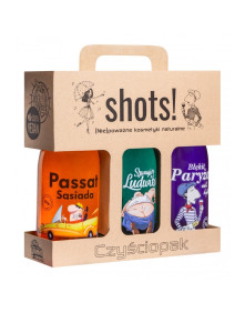 Zestaw Czyściopak Męski: 3x żel pod prysznic z serii Shots!