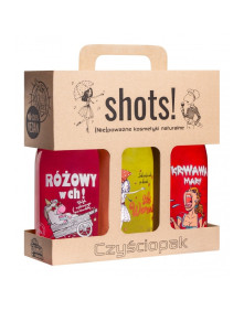Zestaw Czyściopak Damski: 3x żel pod prysznic z serii Shots!
