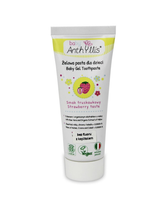 Pasta do zębów dla dzieci Aloes, Malwa i Truskawka Baby Anthyllis 75 ml