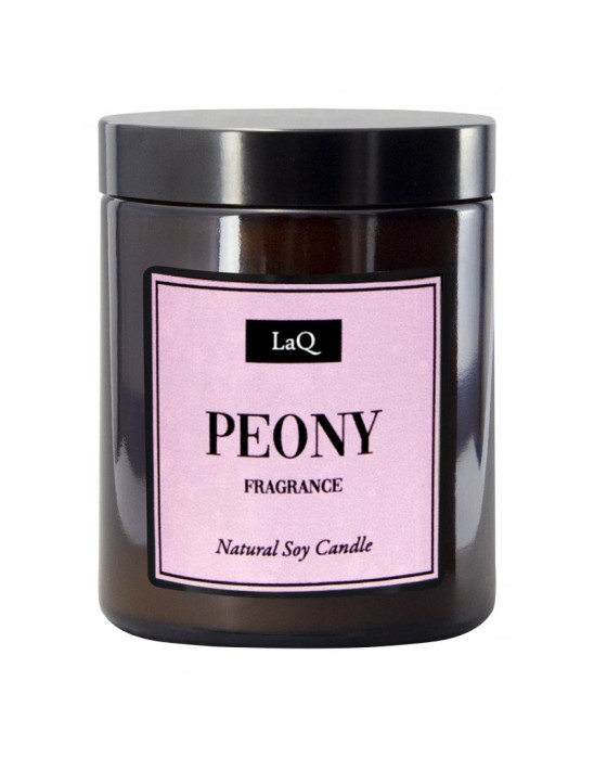 Naturalna Świeca Sojowa - Kocica Piwonia 180 ml LaQ Podwójne Zastosowanie
