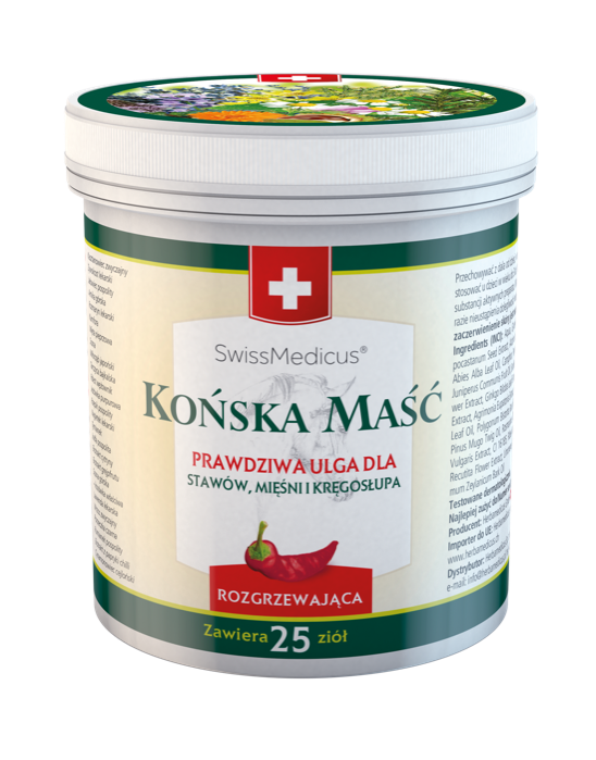 Koński krem balsam rozgrzewający  Swiss Medicus – do stawów i mięśni