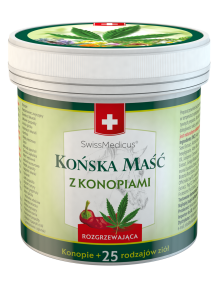 Koński krem balsam z konopiami rozgrzewający 250 ml | SwissMedicus