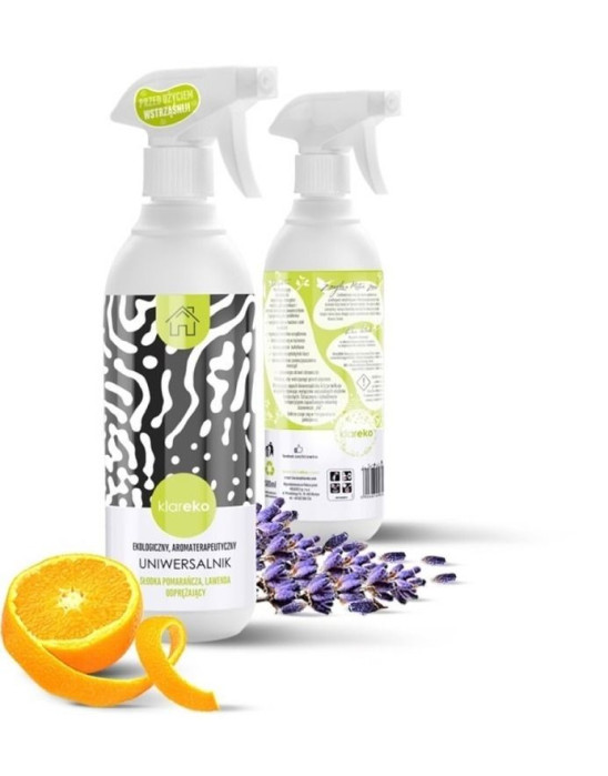 Płyn do czyszczenia Uniwersalnik Słodka pomarańcza i Lawenda Klareko 250 ml