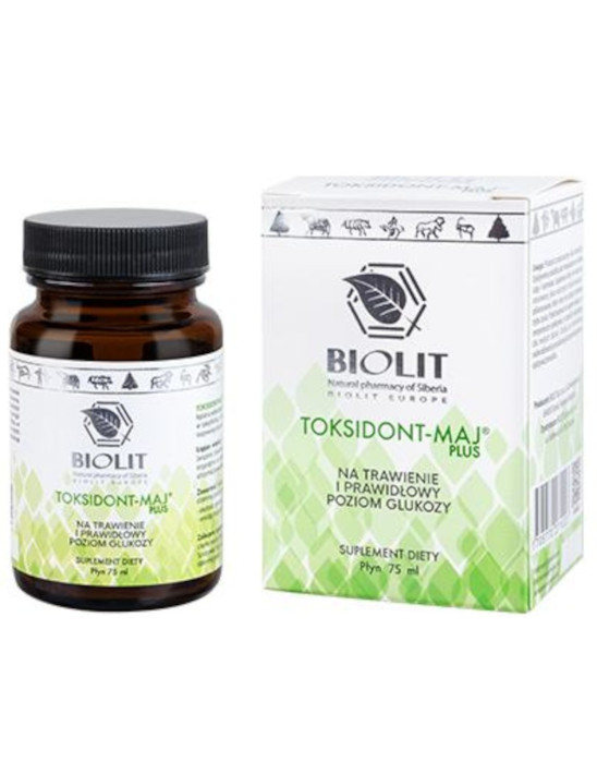 Toksidont Maj Plus 75 ml Biolit, stara szata graficzna