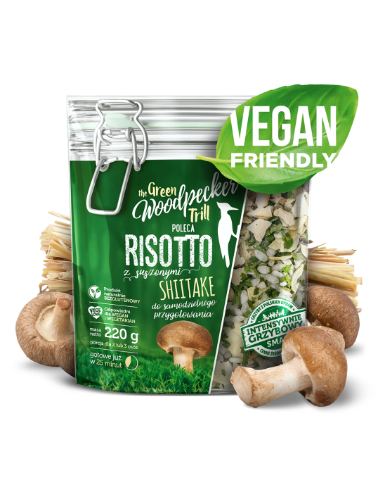 Zdrowe risotto z suszonymi shiitake – bardzo orientalny smak