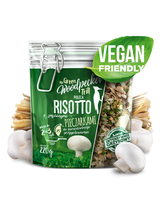 Risotto z suszonymi pieczarkami The Green Woodpecker Trill 220g