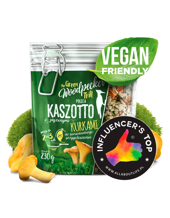 Kaszotto z leśnymi suszonymi kurkami The Green Woodpecker Trill 230g