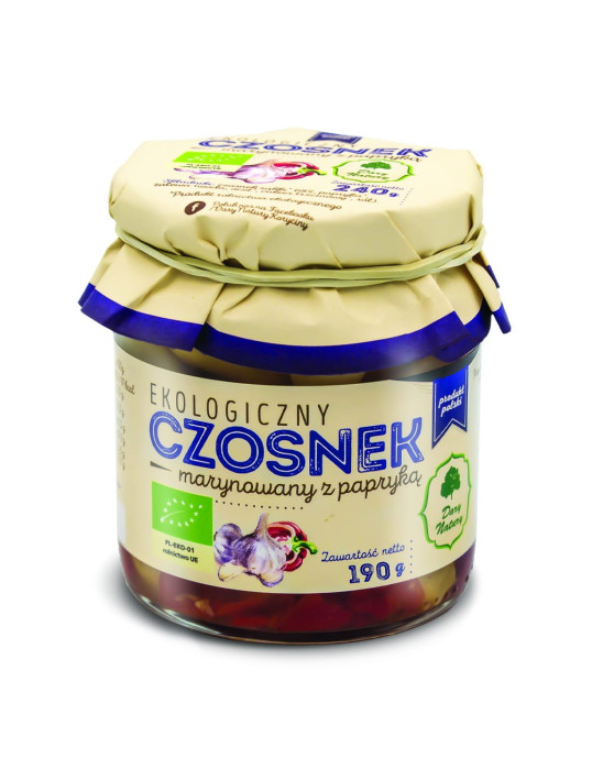 Czosnek marynowany z papryką Eko Dary Natury 190 g