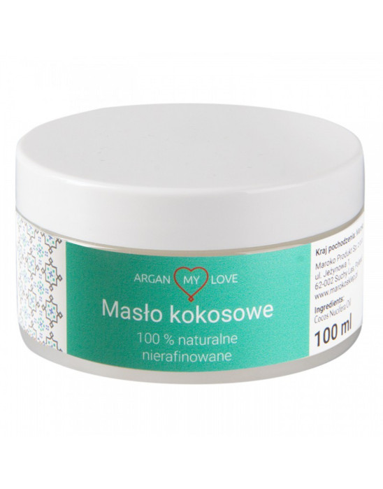 Masło kokosowe 100 % naturalne nierafinowane 100 ml | Argan My Love