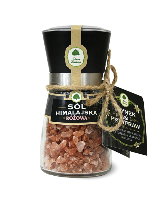 Sól himalajska różowa w młynku Dary Natury 180 g