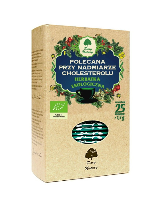 Herbatka polecana przy nadmiarze cholesterolu Dary Natury 25 x 1,5 g