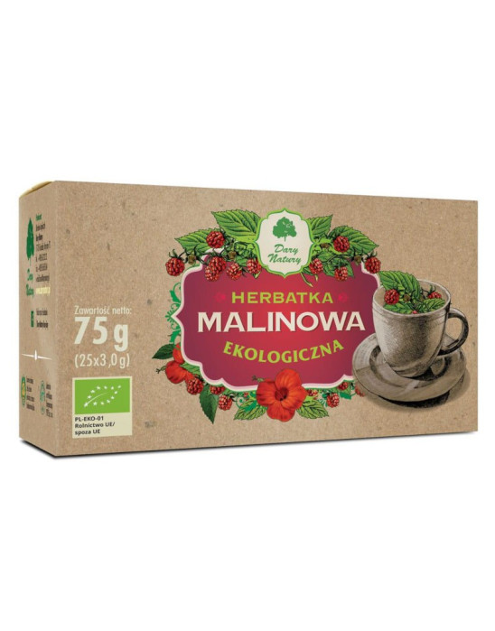 Herbata malinowa Dary Natury 25 x 3,0 g