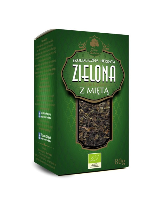 Herbata z zieloną miętą Dary Natury 80 g