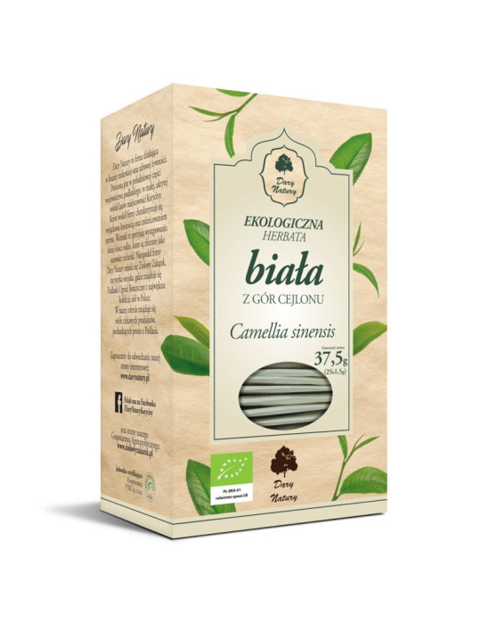 Herbata biała ekologiczna 25x1,5g | Dary Natury
