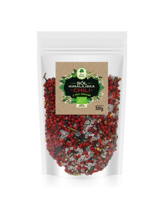 Sól himalajska chili z eko ziołami uzupełniacz 320g Dary Natury