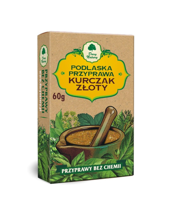 Podlaska przyprawa Złoty kurczak Dary Natury 60 g