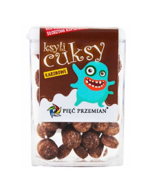 KsyliCuksy Cukierki z karobem i ksylitolem 13g Pięć przemian