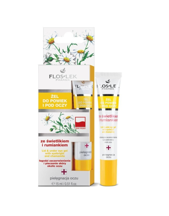Żel do powiek i pod oczy ze świetlikiem i rumiankiem 15 ml / FLOSLEK