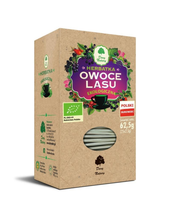 Herbata owoce lasu 25 x 2,5g / Dary Natury