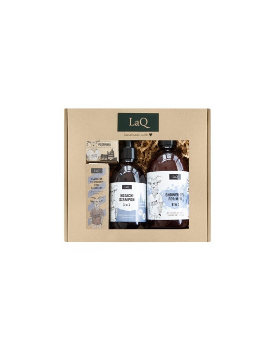 Zestaw kosmetyków Kozioł żel 500 ml + szampon 300 ml + olej 30 ml + mydło 85 g LaQ