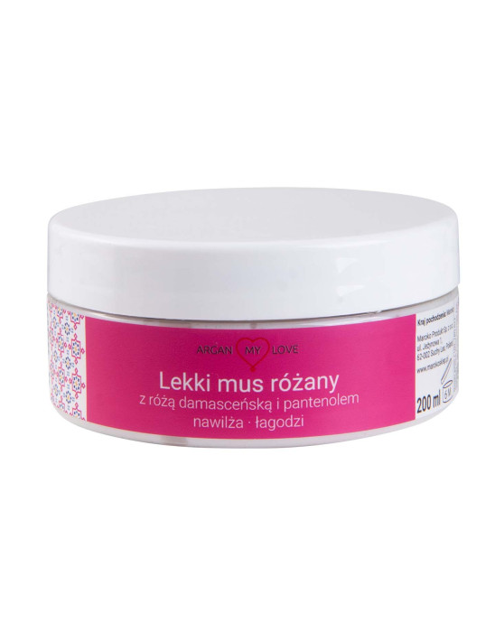 Mus różany lekki Argan My Love – z różą damasceńską