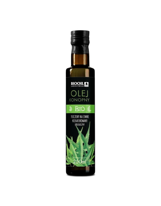 Olej konopny BIO tłoczony na zimno 250 ml / Biooil