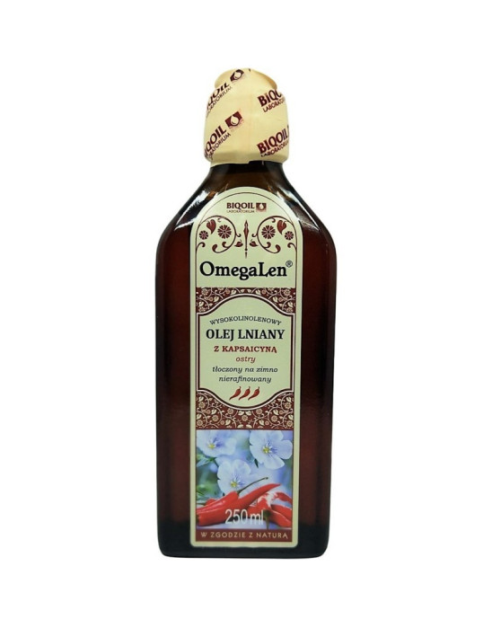 Olej lniany z kapsaicyną 250ml | biooil