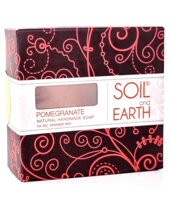 Ręcznie robione mydło owoc granatu 100% vegan 125g Soil&Earth