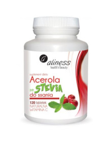 Acerola ze stewią do ssania 120 tabletek | Aliness