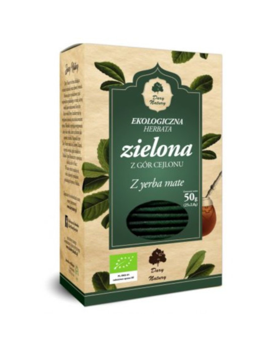 Zielona herbata z yerba mate Dary Natury – herbata cejlońska