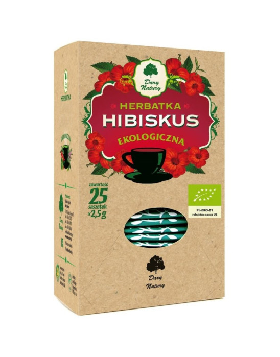 Herbata Hibiskus Dary Natury 25 x 2,5 g