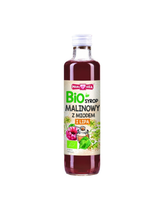 Naturalny syrop z malin Polska Róża – z miodem i lipą