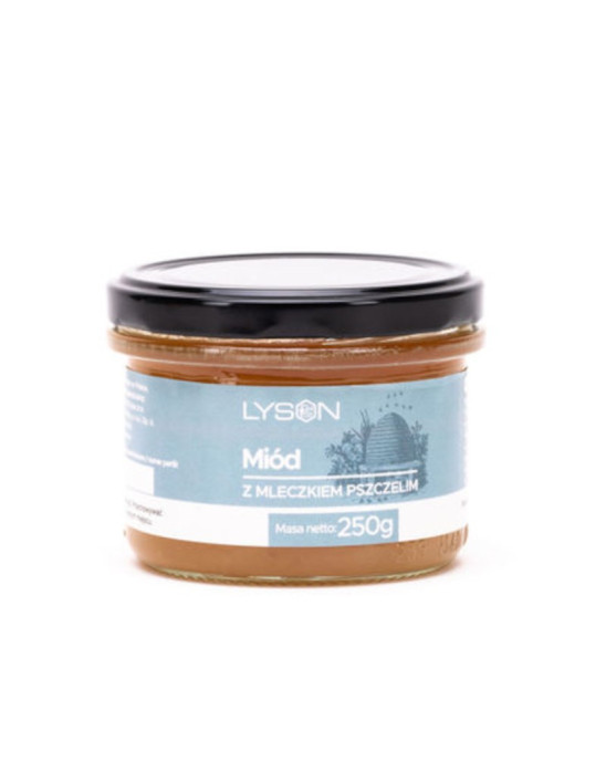 Miód z mleczkiem pszczelim Lyson 250 g