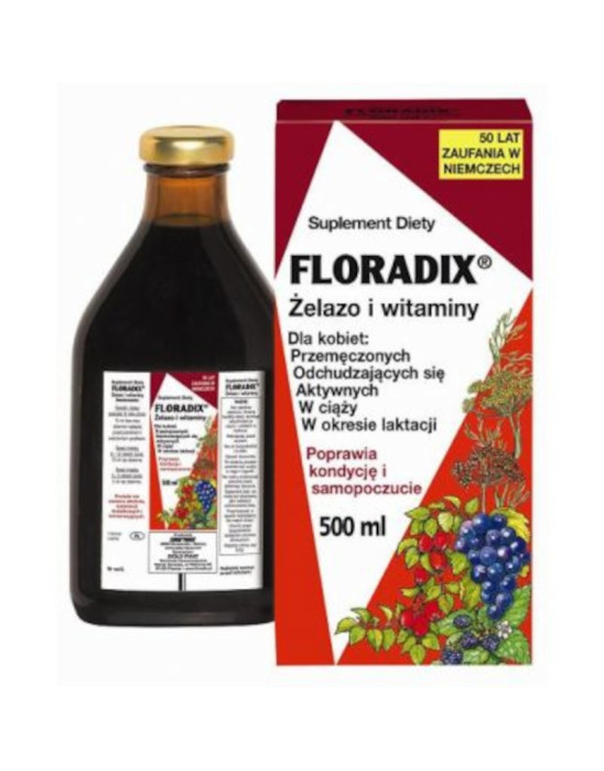 Floradix Żelazo i Witaminy Salus 500 ml