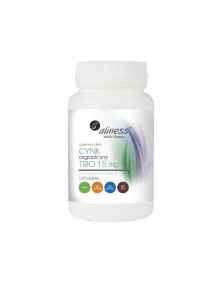 Cynk organiczny Trio 15 mg Aliness 100 tabletek