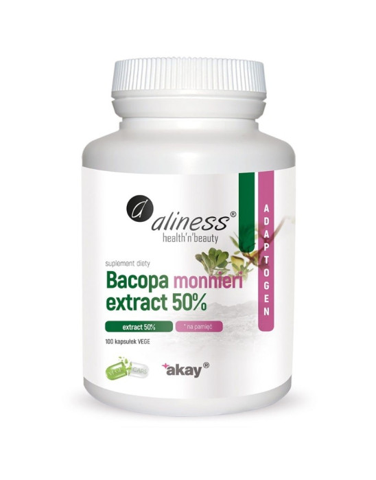 Bacopa Monnieri 500 mg Aliness 100 kapsułek